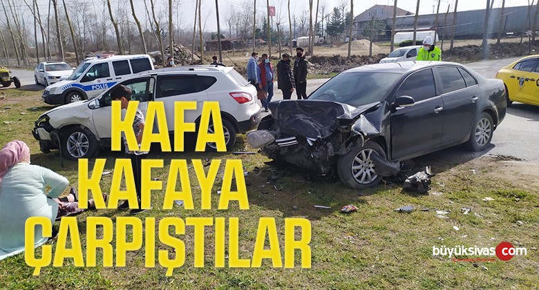 Cip ile Otomobil Kafa Kafaya Çarpıştı, Kazada Karı Koca Yaralandı