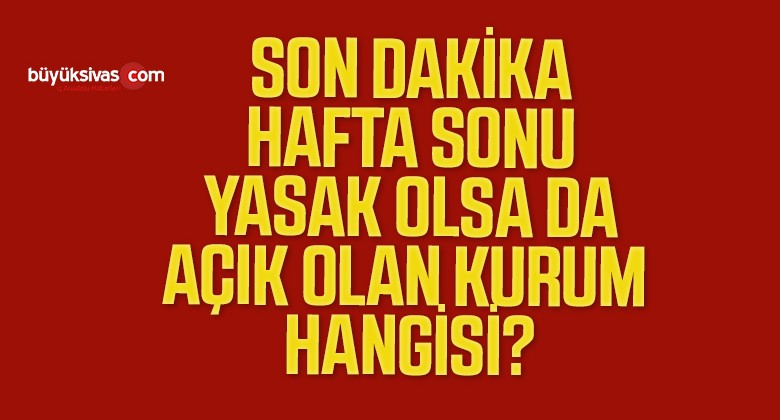 Sokağa Çıkma Yasağı Olsa Da Hafta Sonu Vergi Daireleri Açık