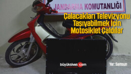 Çalacakları Televizyonu Taşımak İçin Motosiklet Çaldılar