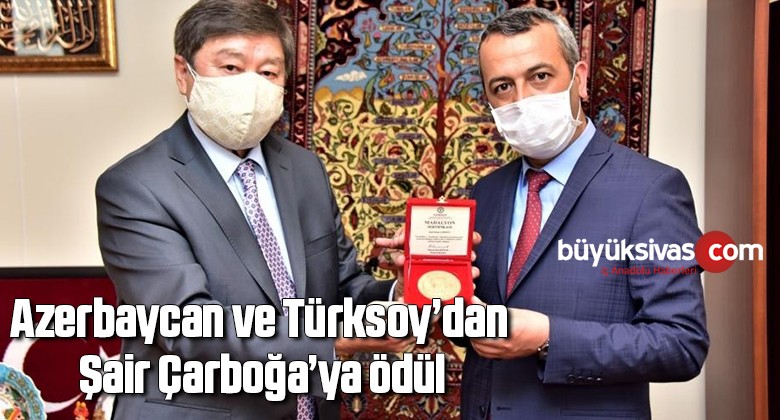 Azerbaycan ve Türksoy’dan Şair Çarboğa’ya ödül