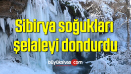 Sibirya soğukları şelaleyi dondurdu, dev sarkıtlar görsel şölen sundu