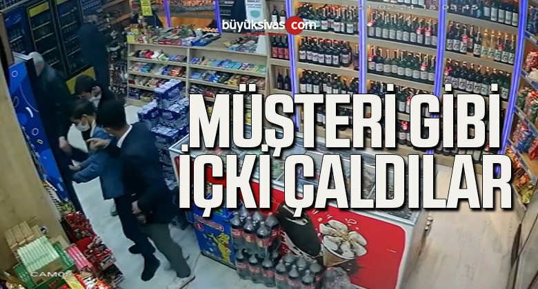 Tekel Bayisine Müşteri Gibi Girip İçkileri Böyle Çaldılar