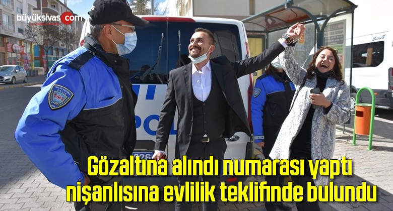 Nişanlısına evlilik teklifi etmek için polis ekiplerinden yardım istedi