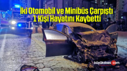 İki Otomobil ve Minibüs Çarpıştı, 1 Kişi Hayatını Kaybetti