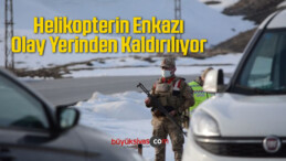 Bitlis’te Kaza Kırıma Uğrayan Helikopterin Enkazı Kaldırılıyor