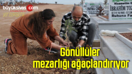 Gönüllüler mezarlığı ağaçlandırıyor