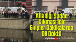 Atladığı Sudan Çıkması İçin Ekipler Dakikalarca Dil Döktü