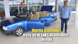 Hurda otomobil, üstü açık lüks otomobile döndü