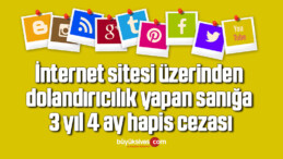 İnternet sitesi üzerinden dolandırıcılık yapan sanığa 3 yıl 4 ay hapis cezası