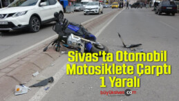 Sivas’ta Otomobil Motosiklete Çarptı, 1 Yaralı