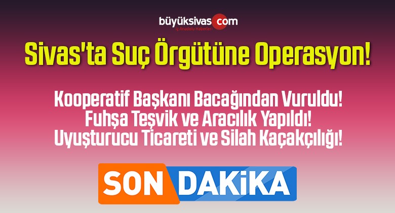 Sivas’ta Suç Örgütüne Operasyon! Çok Sayıda Kişi Göz Altına Alındı