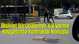 Bisiklet Sürücülerinin Yol Verme Kavgasında Yumruklar Konuştu