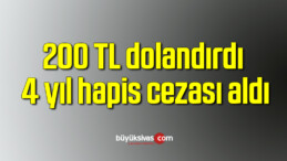 200 TL dolandırdı 4 yıl hapis cezası aldı