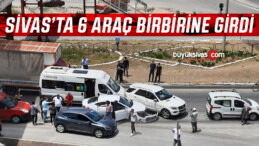 Sivas’ta Zincirleme Trafik Kazası! 6 Araç Birbirine Girdi