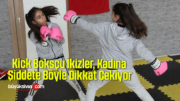 Kick Boksçu İkizler, Kadına Şiddete Böyle Dikkat Çekiyor