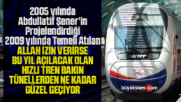 Tünelleri bir bir tamamlanan Ankara Sivas Hızlı Treni böyle geliyor