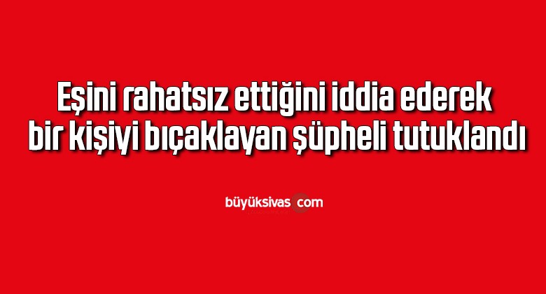 Eşini rahatsız ettiğini iddia ederek bir kişiyi bıçaklayan şüpheli tutuklandı