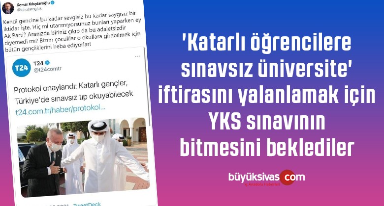 ‘Katarlı öğrencilere sınavsız üniversite’ iftirasını yalanlamak için YKS’yi beklediler