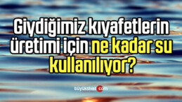 Giydiğimiz kıyafetlerin üretimi için ne kadar su kullanılıyor?