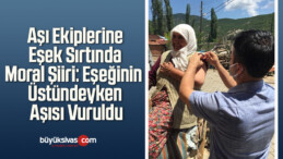 Aşı Ekiplerine Eşek Sırtında Moral Şiiri: Eşeğinin Üstündeyken Aşısı Vuruldu