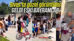 Sivas’ta eski bayramları andıran görüntüler! Bu çocuklar böyle yetiştirilmeli