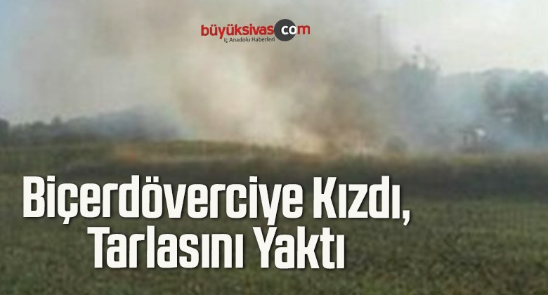 Biçerdöverciye Kızdı, Tarlasını Yaktı