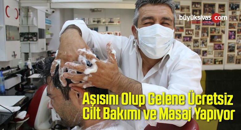 Aşısını Olup Gelene Ücretsiz Cilt Bakımı ve Masaj Yapıyor