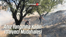 Anız Yangınına Kadın İtfaiyeci Müdahalesi