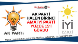 AK Parti birinci sırada İYİ Parti yüzde 14,7’yi gördü