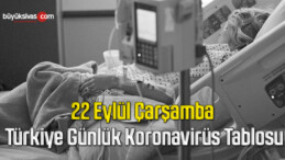 22 Eylül Çarşamba Türkiye Günlük Koronavirüs Tablosu