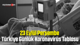 23 Eylül Perşembe Türkiye Günlük Koronavirüs Tablosu