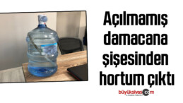 Açılmamış damacana şişesinden hortum çıktı