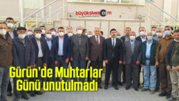 Gürün’de Muhtarlar Günü unutulmadı