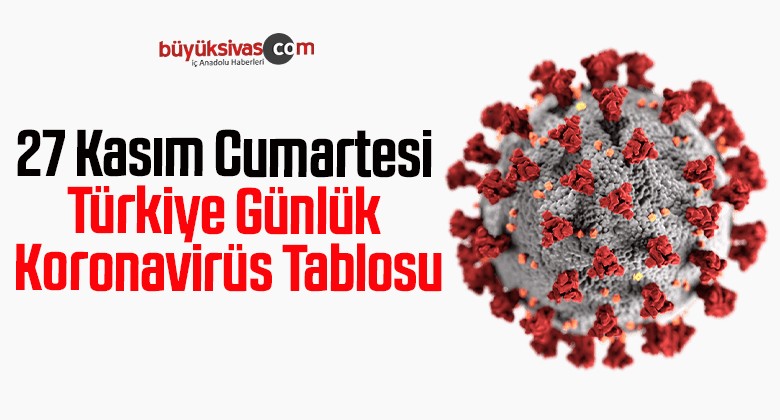 27 Kasım Cumartesi Türkiye Günlük Koronavirüs Tablosu