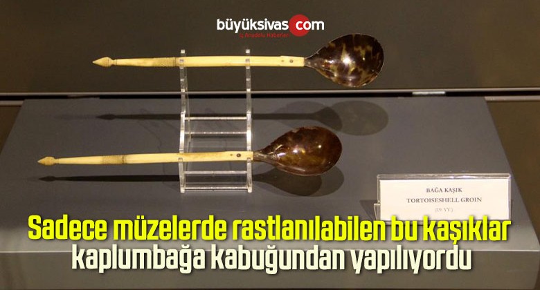 Sadece müzelerde rastlanılabilen bu kaşıklar kaplumbağa kabuğundan yapılıyordu