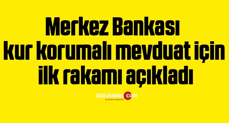 Merkez Bankası kur korumalı mevduat için ilk rakamı açıkladı