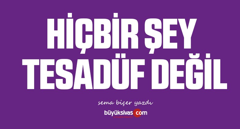 HİÇBİR ŞEY TESADÜF DEĞİL