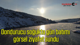 Dondurucu soğukta gün batımı görsel ziyafet sundu