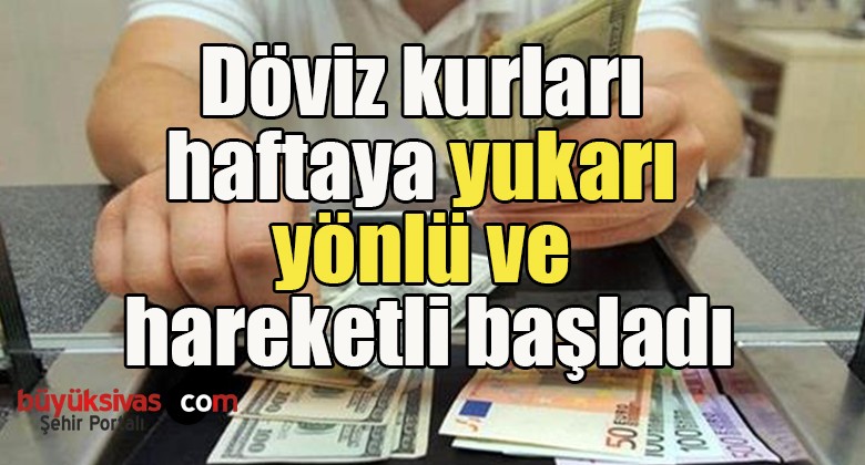 Döviz kurları haftaya yukarı yönlü ve hareketli başladı