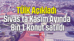 TÜİK Açıkladı Sivas’ta Bin 1 konut satıldı