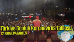 24 Ocak Pazartesi Türkiye Günlük Koronavirüs Tablosu