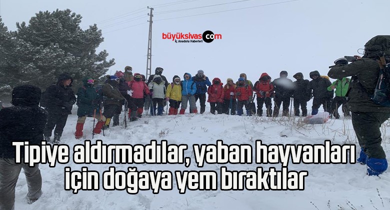 Tipiye aldırmadılar, yaban hayvanları için doğaya yem bıraktılar