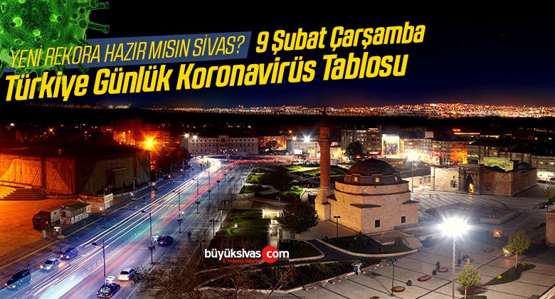 9 Şubat Çarşamba Türkiye Günlük Koronavirüs Tablosu