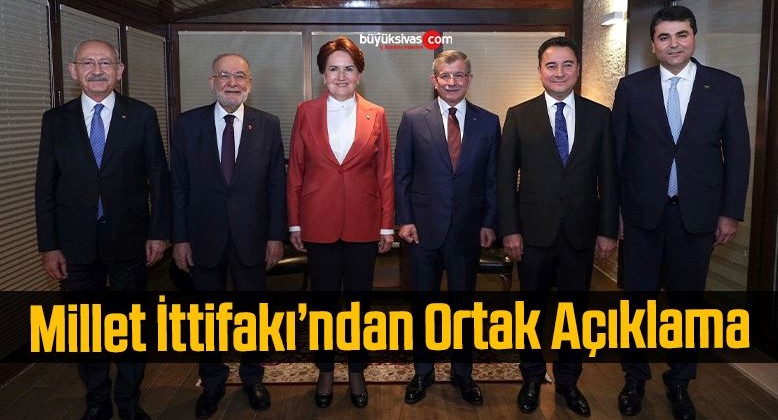 Millet İttifakı’ndan Ortak Açıklama