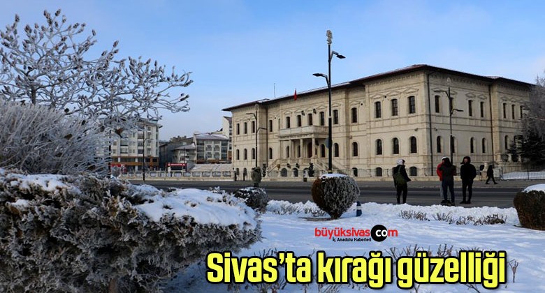 Sivas’ta kırağı güzelliği