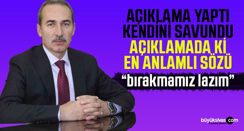 Cumhuriyet Üniversitesi Rektörü Prof. Dr. Alim Yıldız “bırakmamız lazım”