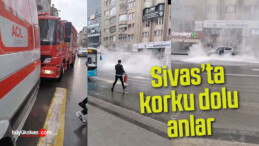 Sivas’ta araç yangını