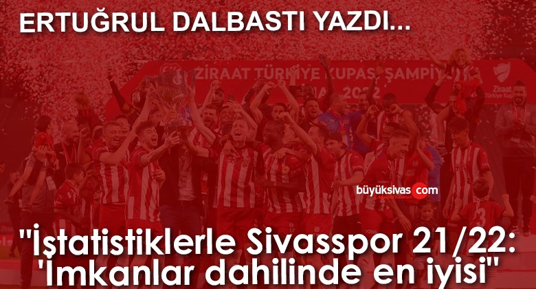 Köşe Yazarımız Ertuğrul Dalbastı Yazdı: “İstatistiklerle Sivasspor 21/22: ‘İmkanlar dahilinde en iyisi”