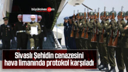 Sivaslı Şehidin cenazesini hava limanında protokol karşıladı