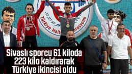 Sivaslı sporcu 61 kiloda 223 kilo kaldırarak Türkiye ikincisi oldu